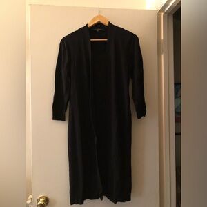 Evan Picone Black Rib Knit Sweater Dress with Sweater attached Size M